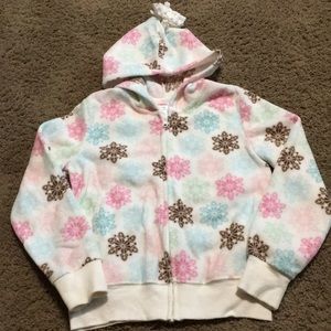 Vintage Gymboree Winter Ballerina fleece hood jacket sz 7/8